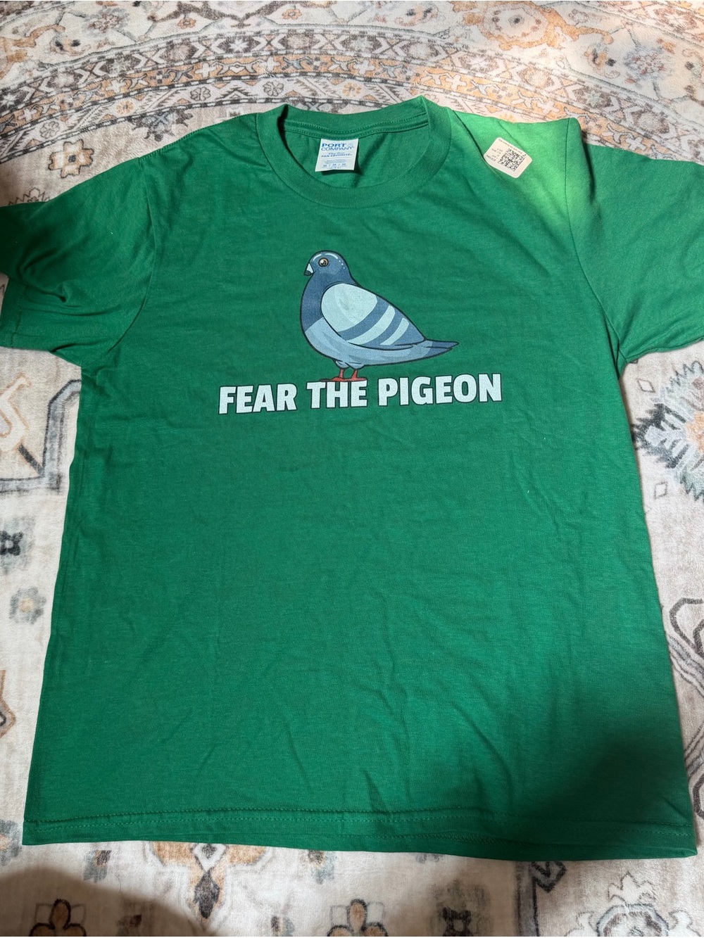 Amazon Green 'Fear The Pigeon' Graphic Tee